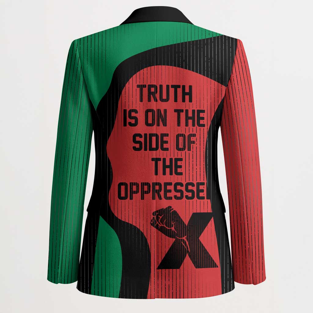 Malcolm X Blazer Truth Is on the Side of the Oppressed Quote Civil Rights Tribute - African Pride