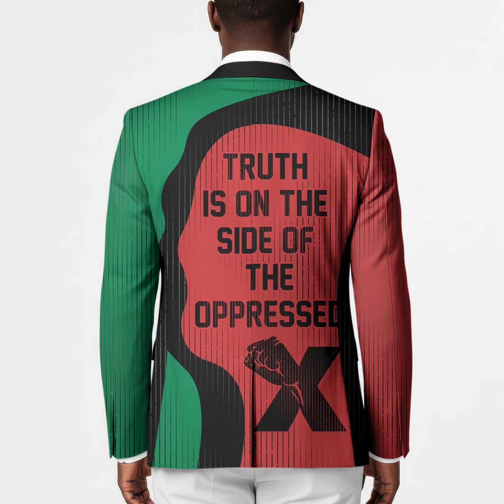 Malcolm X Blazer Truth Is on the Side of the Oppressed Quote Civil Rights Tribute - African Pride