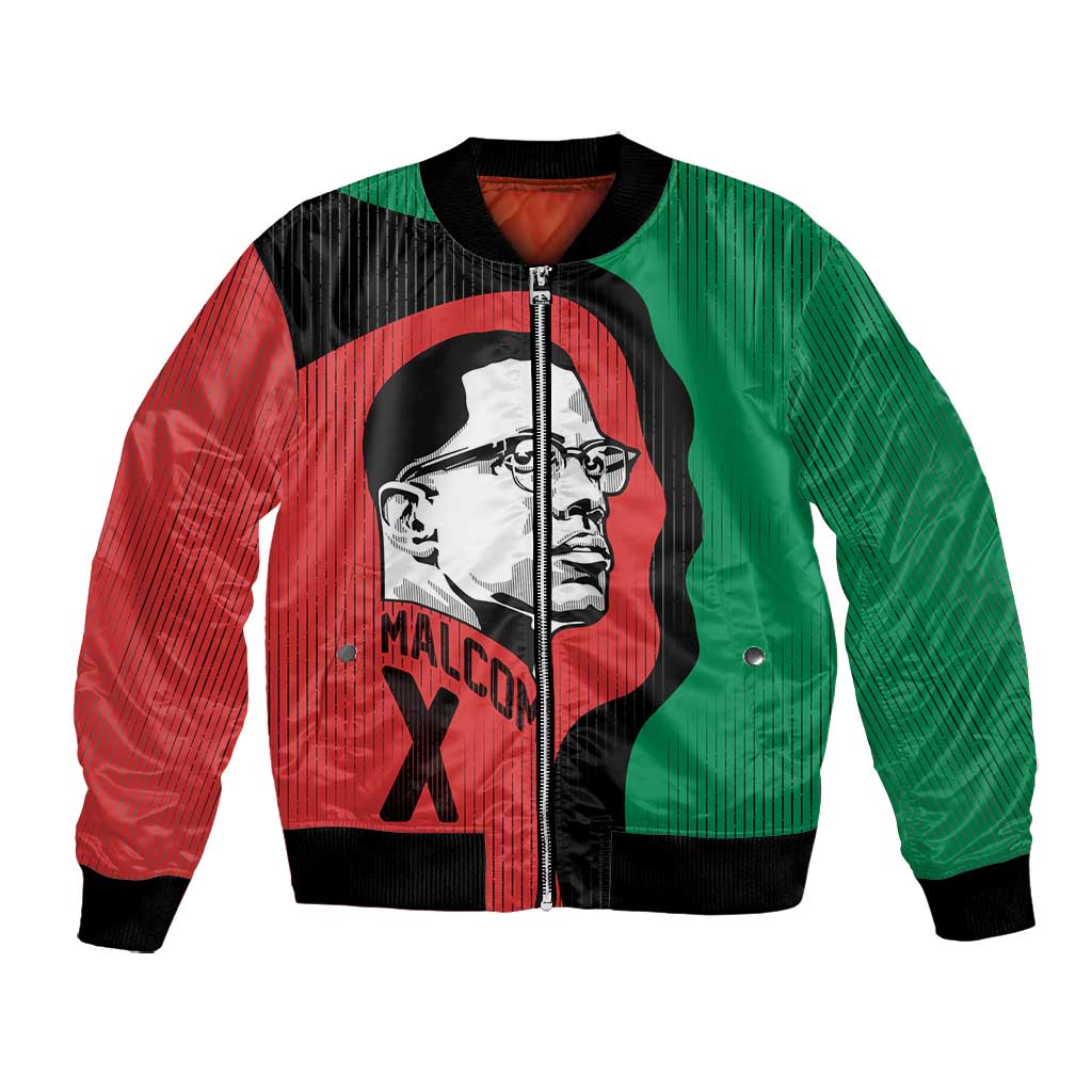 Malcolm X Bomber Jacket Truth Is on the Side of the Oppressed Quote Civil Rights Tribute - African Pride