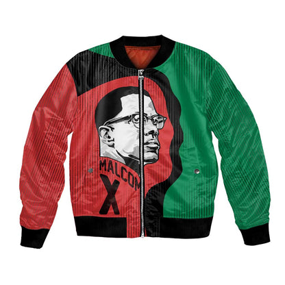 Malcolm X Bomber Jacket Truth Is on the Side of the Oppressed Quote Civil Rights Tribute - African Pride