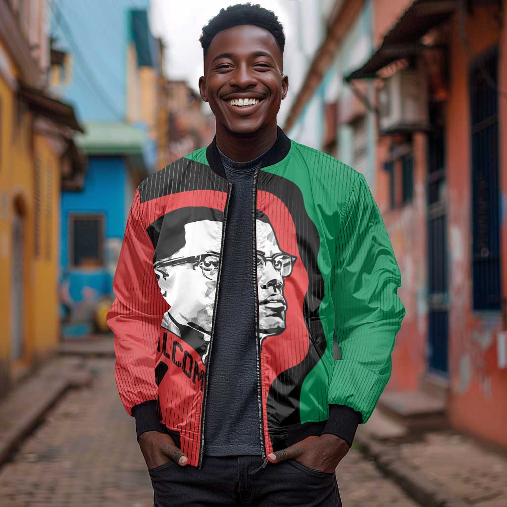 Malcolm X Bomber Jacket Truth Is on the Side of the Oppressed Quote Civil Rights Tribute - African Pride