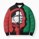 Malcolm X Bomber Puffer Jacket Truth Is on the Side of the Oppressed Quote Civil Rights Tribute - African Pride