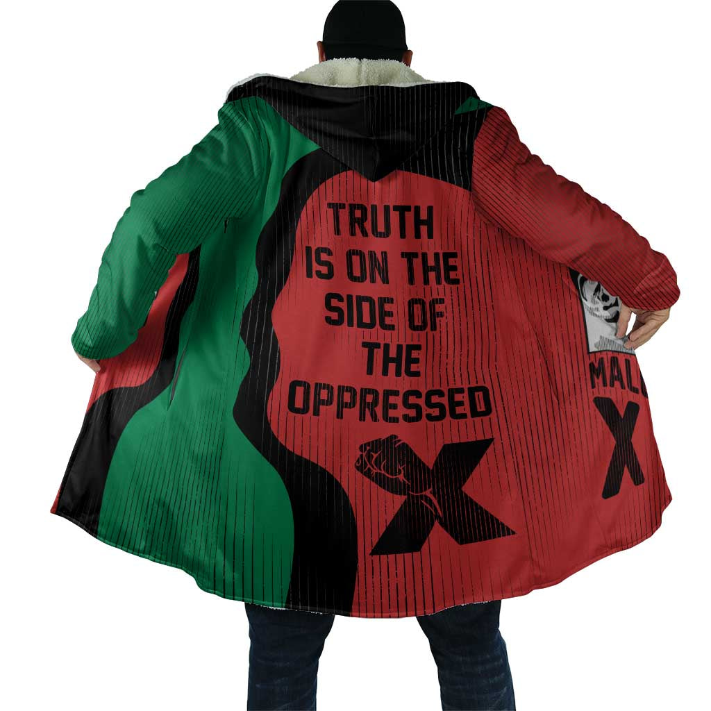 Malcolm X Cloak Truth Is on the Side of the Oppressed Quote Civil Rights Tribute - African Pride