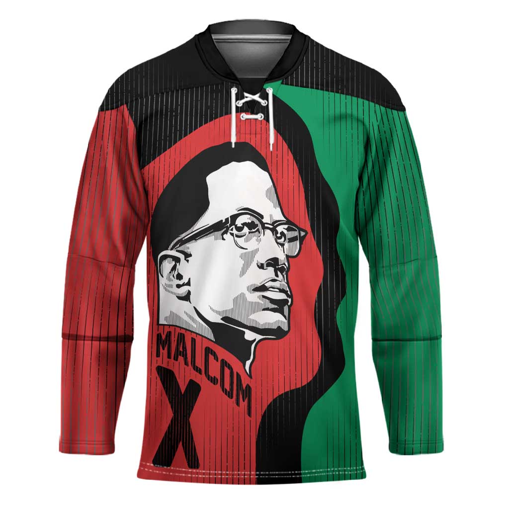 Malcolm X Hockey Jersey Truth Is on the Side of the Oppressed Quote Civil Rights Tribute - African Pride