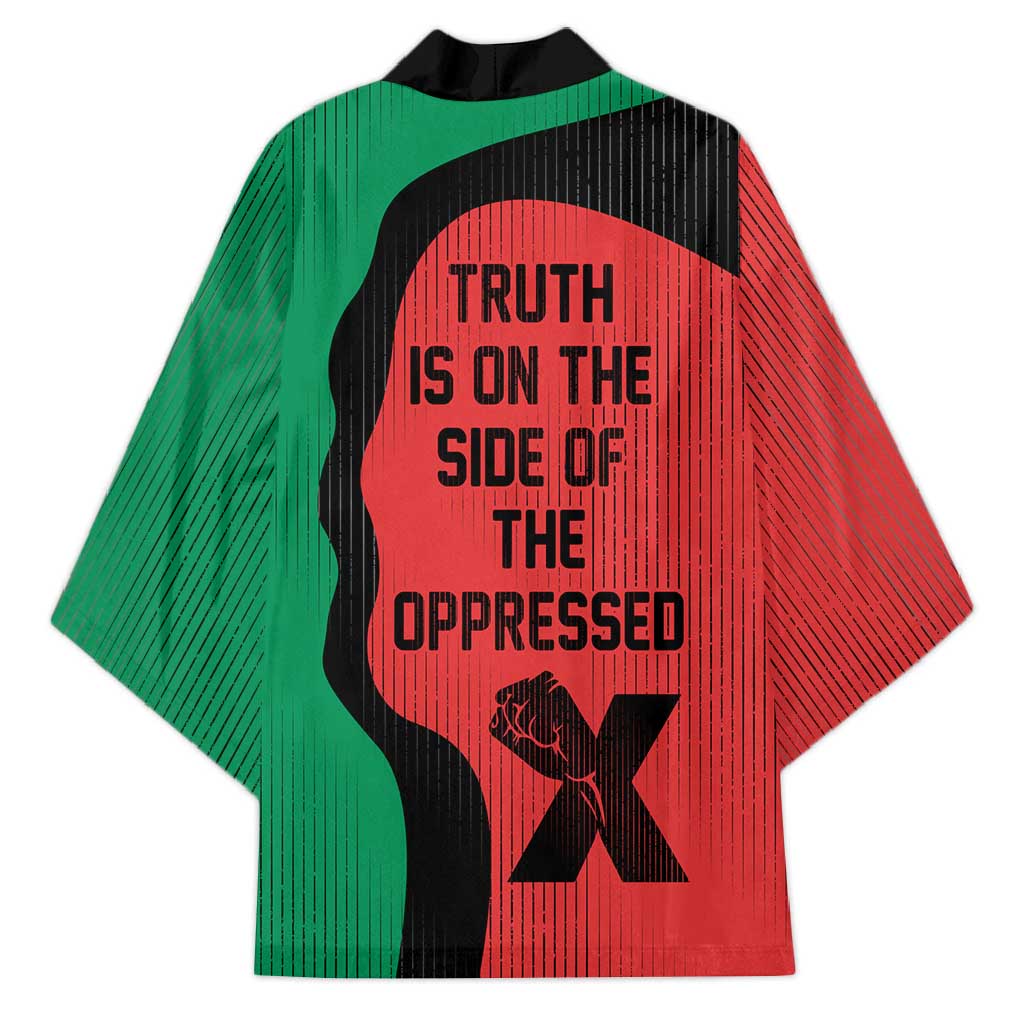 Malcolm X Kimono Truth Is on the Side of the Oppressed Quote Civil Rights Tribute - African Pride