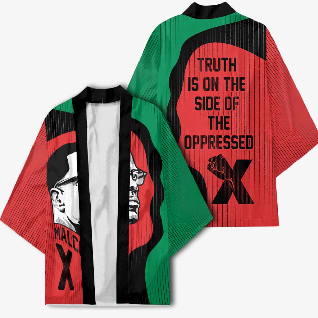 Malcolm X Kimono Truth Is on the Side of the Oppressed Quote Civil Rights Tribute - African Pride