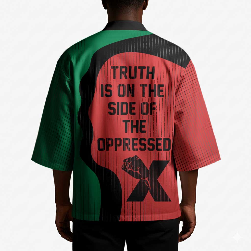 Malcolm X Kimono Truth Is on the Side of the Oppressed Quote Civil Rights Tribute - African Pride