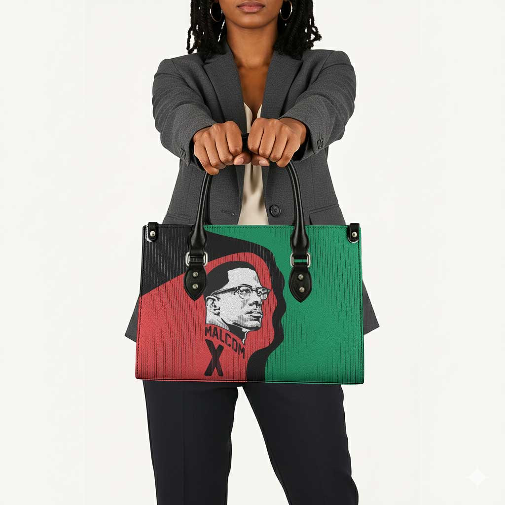 Malcolm X Leather Bag Truth Is on the Side of the Oppressed Quote Civil Rights Tribute - African Pride