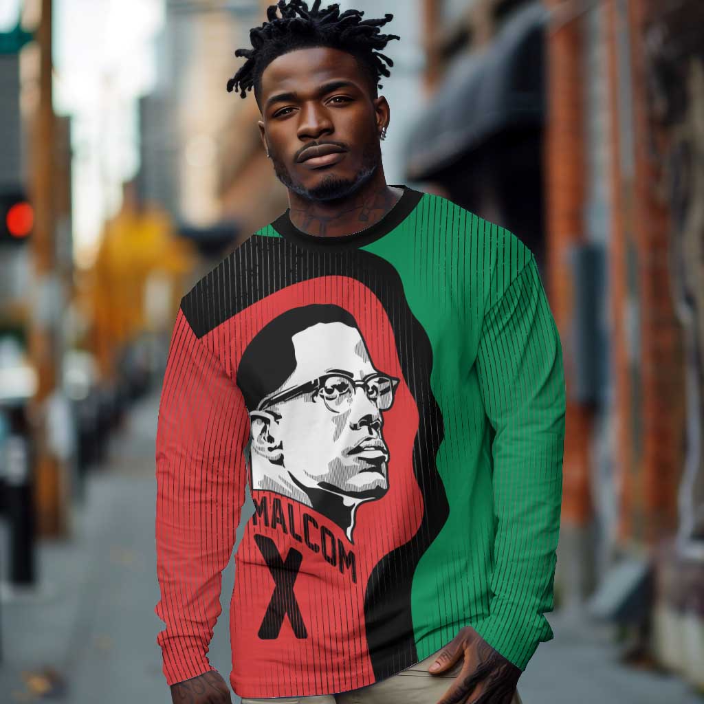 Malcolm X Long Sleeve Shirt Truth Is on the Side of the Oppressed Quote Civil Rights Tribute - African Pride