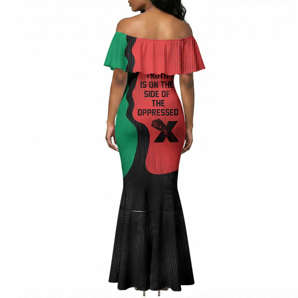 Malcolm X Mermaid Dress Truth Is on the Side of the Oppressed Quote Civil Rights Tribute TS04