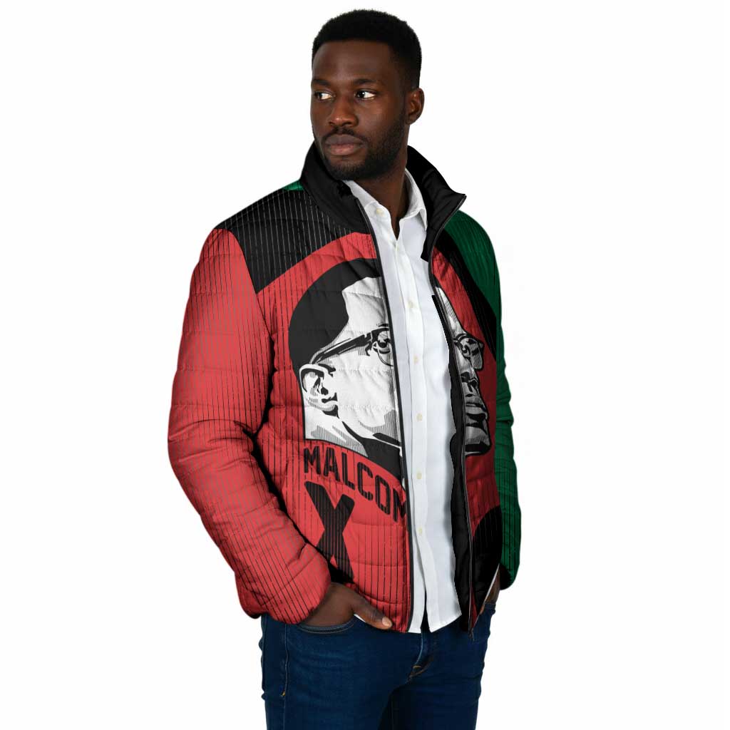 Malcolm X Padded Jacket Truth Is on the Side of the Oppressed Quote Civil Rights Tribute - African Pride