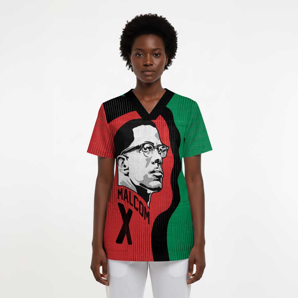 Malcolm X Scrub Top Truth Is on the Side of the Oppressed Quote Civil Rights Tribute - African Pride