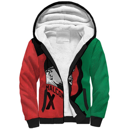Malcolm X Sherpa Hoodie Truth Is on the Side of the Oppressed Quote Civil Rights Tribute - African Pride