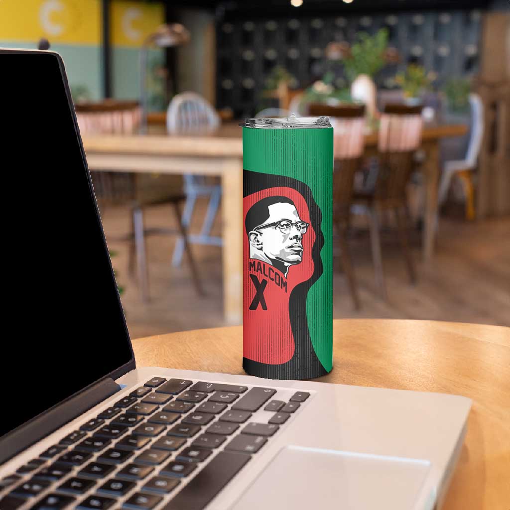 Malcolm X Skinny Tumbler Truth Is on the Side of the Oppressed Quote Civil Rights Tribute - African Pride