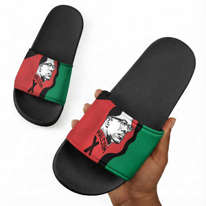 Malcolm X Slide Sandals Truth Is on the Side of the Oppressed Quote Civil Rights Tribute - African Pride