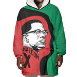 Malcolm X Wearable Blanket Hoodie Truth Is on the Side of the Oppressed Quote Civil Rights Tribute - African Pride