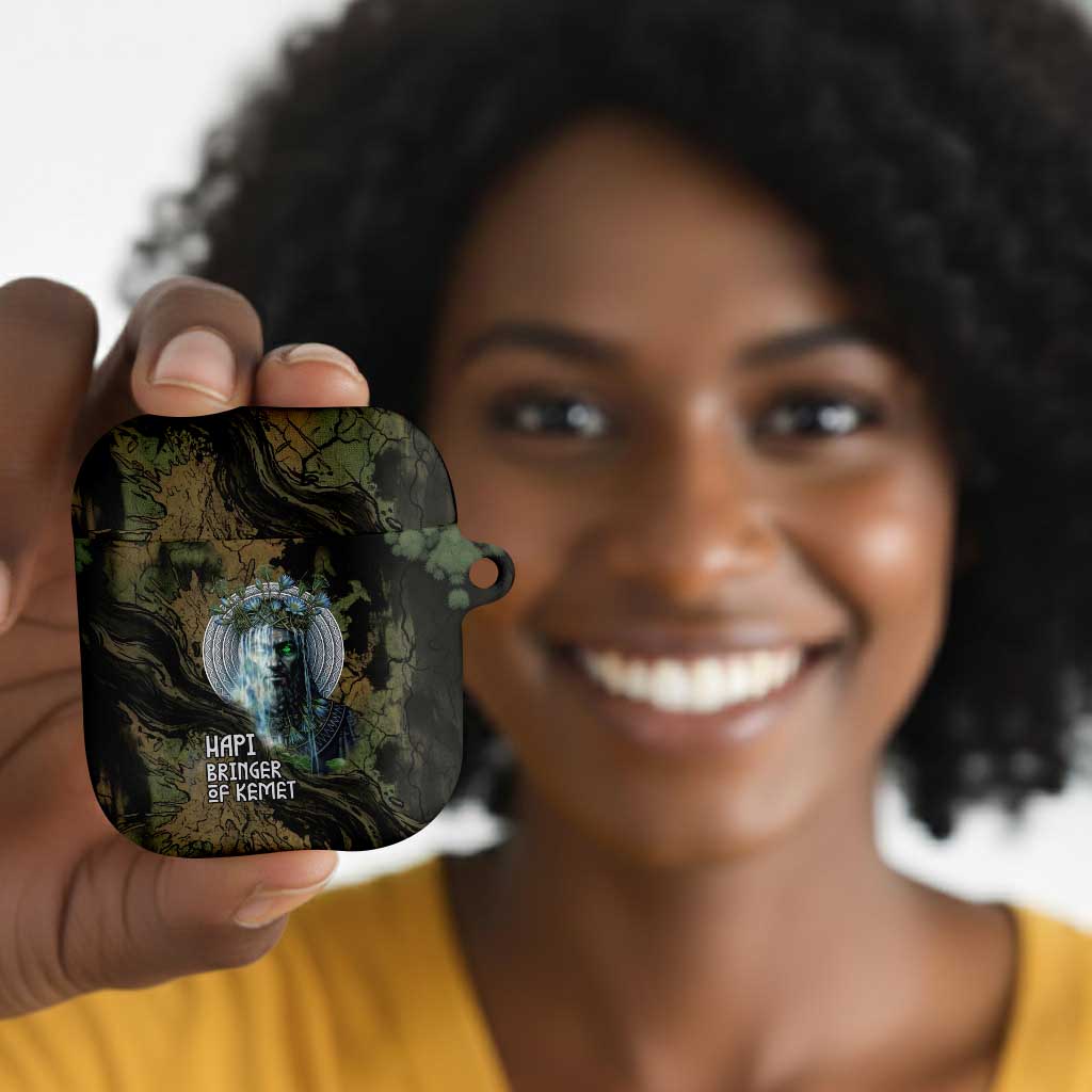Hapi Egyptian AirPods Case Bringer of Kemet Nature Spirit Flowing Water and Earth Harmony