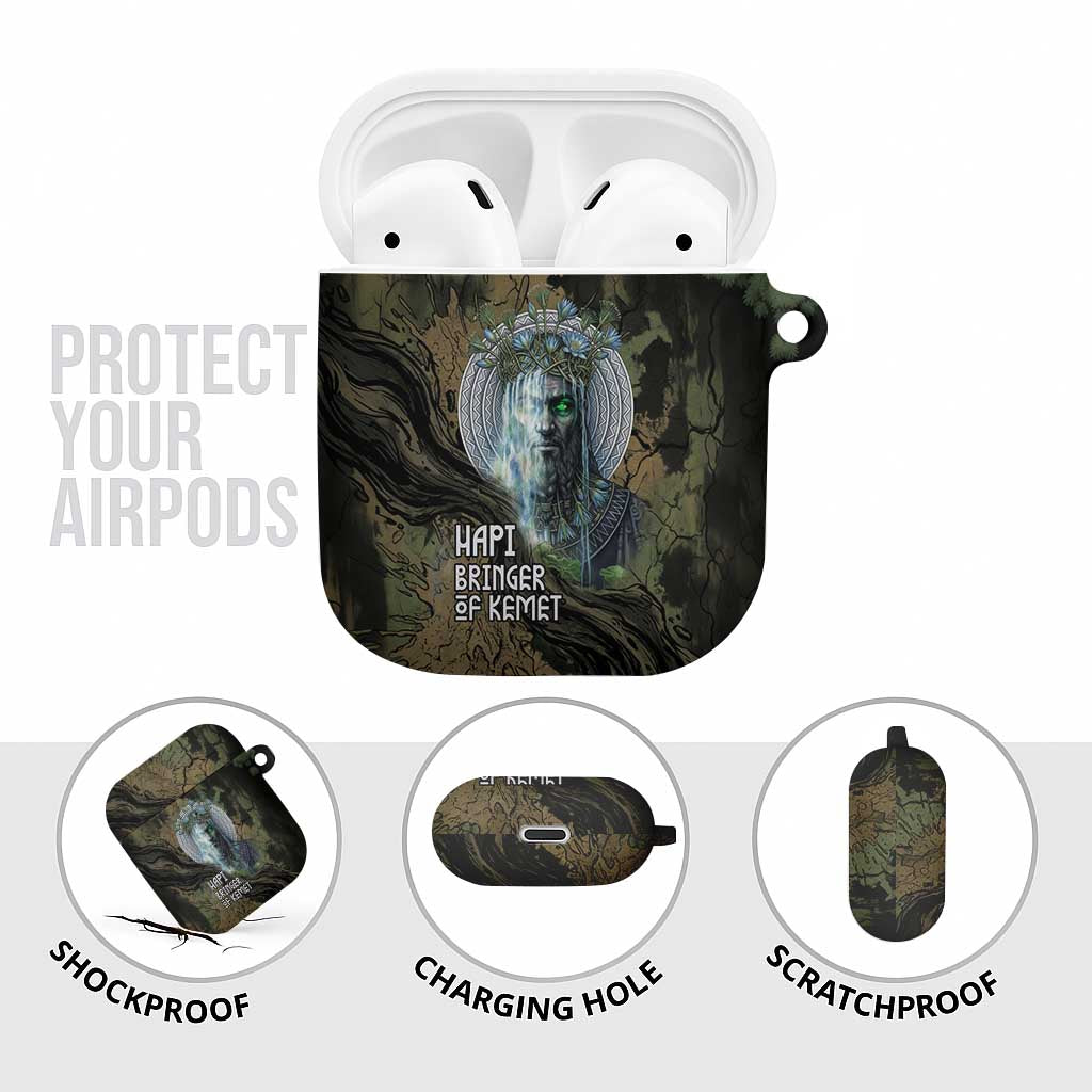 Hapi Egyptian AirPods Case Bringer of Kemet Nature Spirit Flowing Water and Earth Harmony