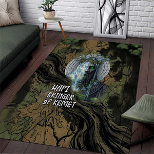 Hapi Egyptian Area Rug Bringer of Kemet Nature Spirit Flowing Water and Earth Harmony