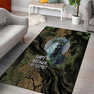 Hapi Egyptian Area Rug Bringer of Kemet Nature Spirit Flowing Water and Earth Harmony
