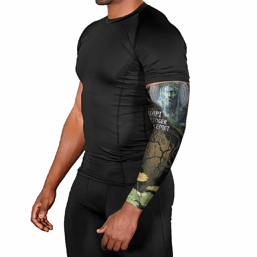 Hapi Egyptian Arm Sleeves Bringer of Kemet Nature Spirit Flowing Water and Earth Harmony