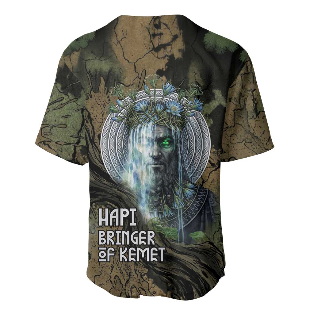 Hapi Egyptian Baseball Jersey Bringer of Kemet Nature Spirit Flowing Water and Earth Harmony