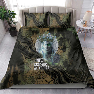 Hapi Egyptian Bedding Set Bringer of Kemet Nature Spirit Flowing Water and Earth Harmony