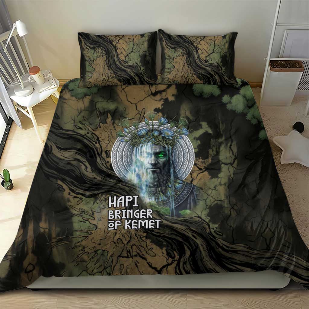 Hapi Egyptian Bedding Set Bringer of Kemet Nature Spirit Flowing Water and Earth Harmony