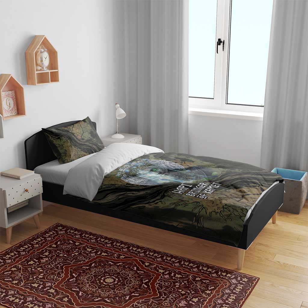 Hapi Egyptian Bedding Set Bringer of Kemet Nature Spirit Flowing Water and Earth Harmony