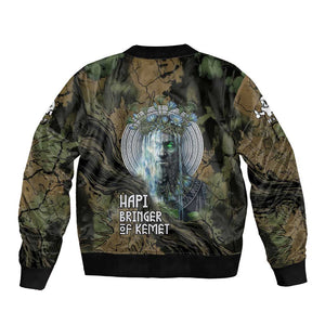 Hapi Egyptian Bomber Jacket Bringer of Kemet Nature Spirit Flowing Water and Earth Harmony