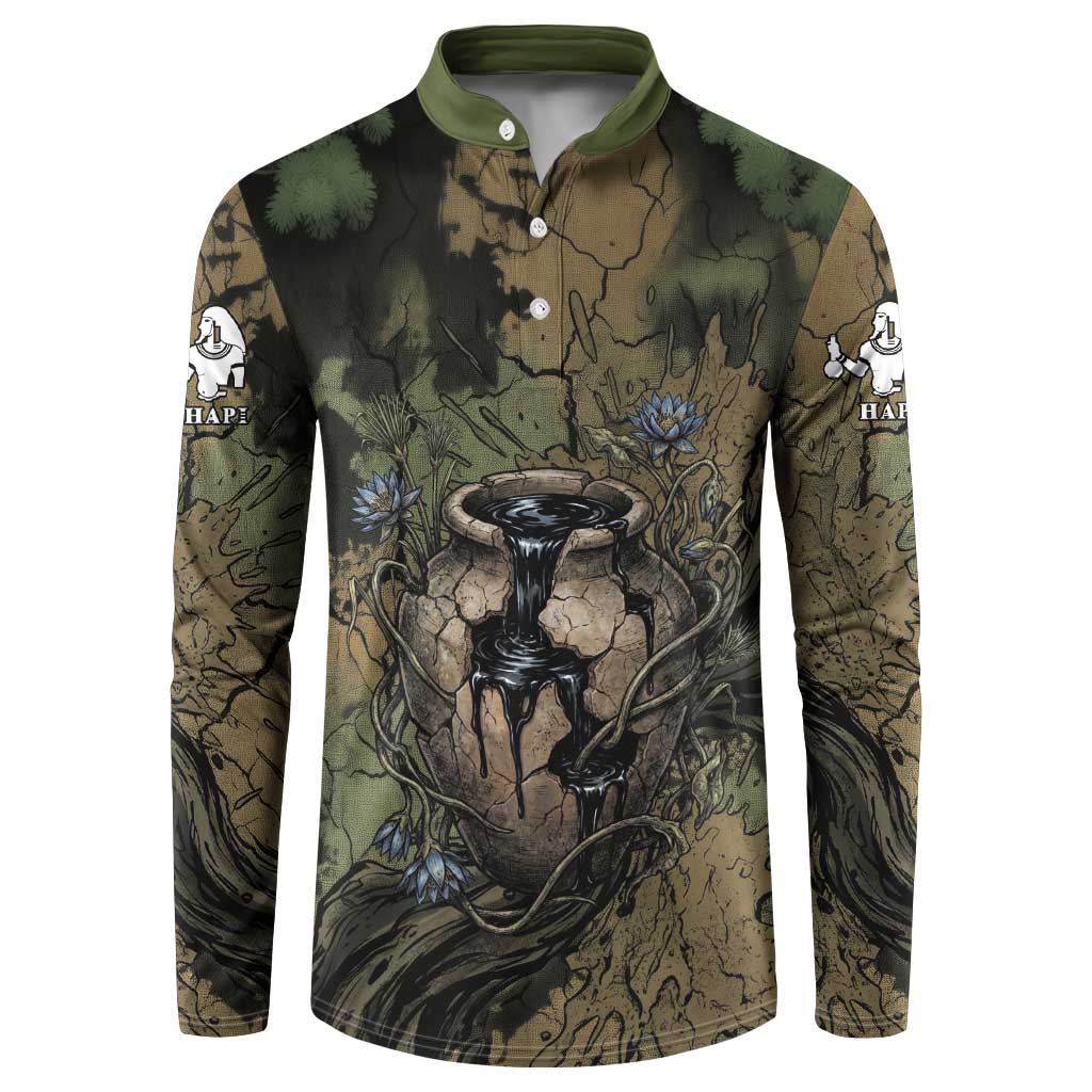 Hapi Egyptian Button Sweatshirt Bringer of Kemet Nature Spirit Flowing Water and Earth Harmony