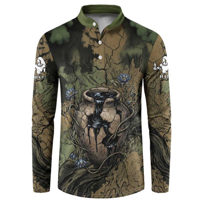 Hapi Egyptian Button Sweatshirt Bringer of Kemet Nature Spirit Flowing Water and Earth Harmony