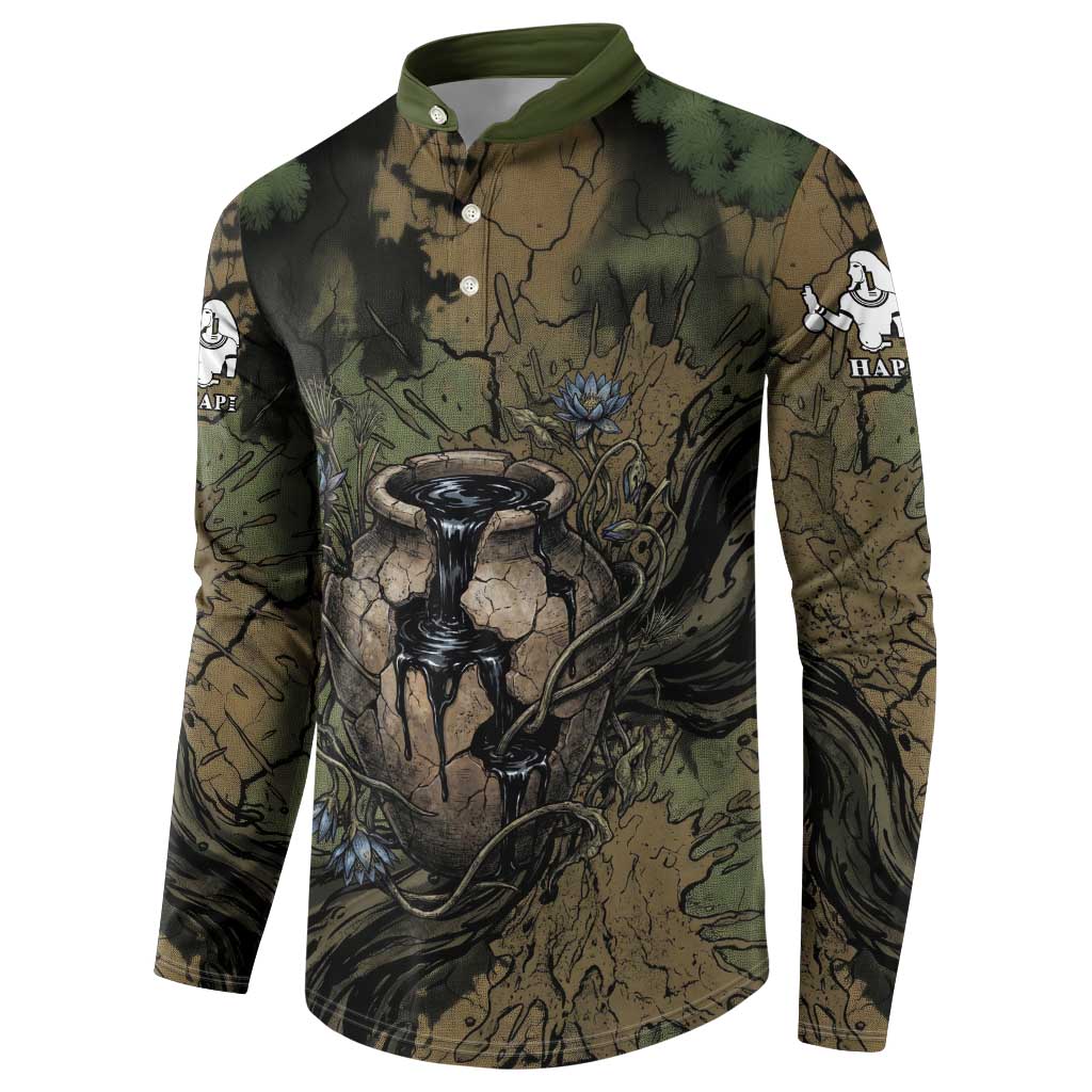 Hapi Egyptian Button Sweatshirt Bringer of Kemet Nature Spirit Flowing Water and Earth Harmony