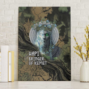 Hapi Egyptian Canvas Wall Art Bringer of Kemet Nature Spirit Flowing Water and Earth Harmony