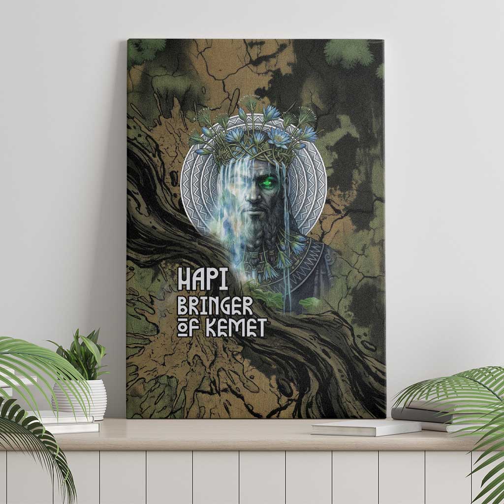 Hapi Egyptian Canvas Wall Art Bringer of Kemet Nature Spirit Flowing Water and Earth Harmony