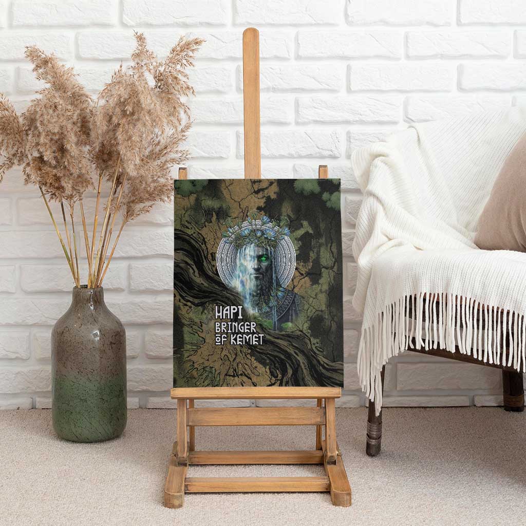 Hapi Egyptian Canvas Wall Art Bringer of Kemet Nature Spirit Flowing Water and Earth Harmony