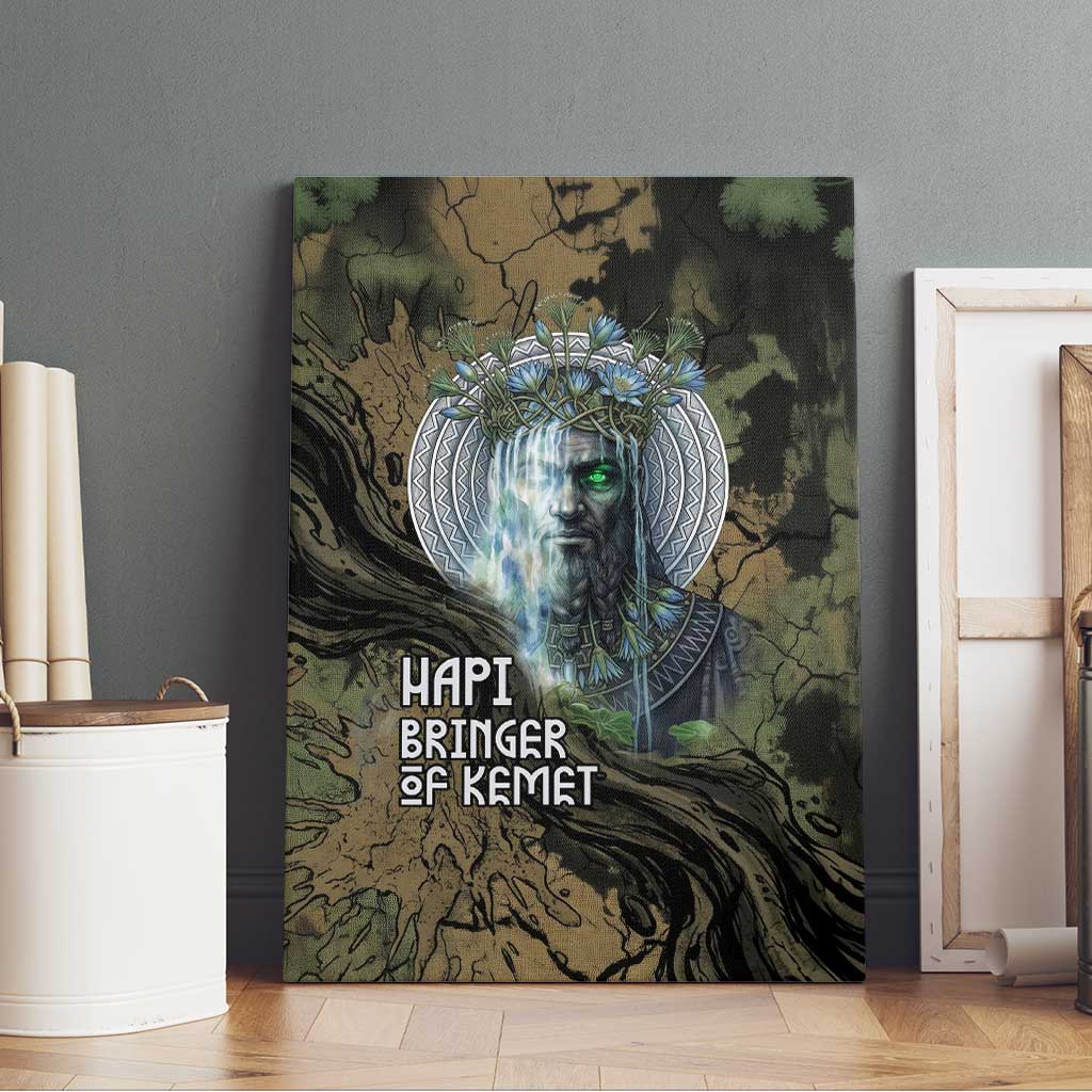 Hapi Egyptian Canvas Wall Art Bringer of Kemet Nature Spirit Flowing Water and Earth Harmony