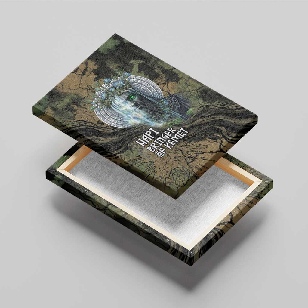 Hapi Egyptian Canvas Wall Art Bringer of Kemet Nature Spirit Flowing Water and Earth Harmony