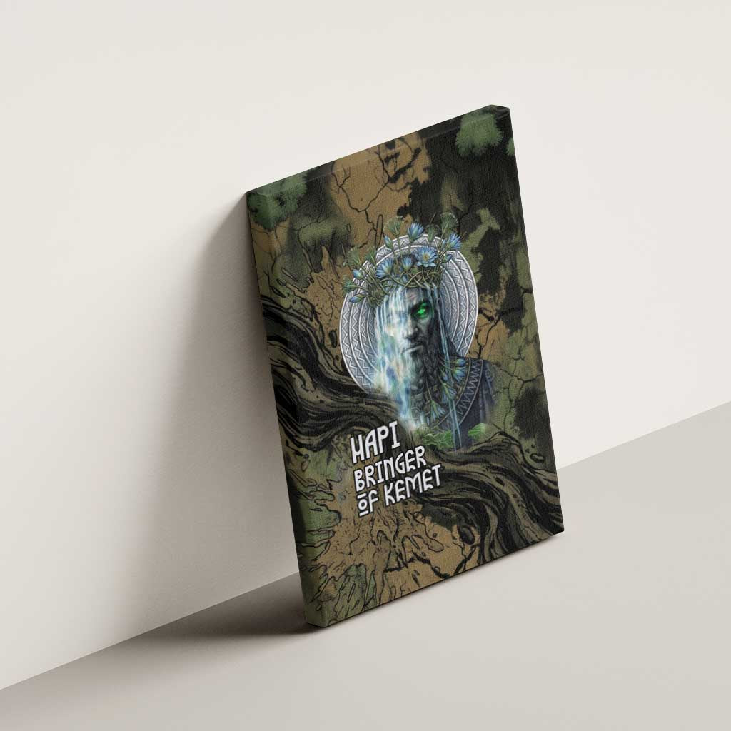 Hapi Egyptian Canvas Wall Art Bringer of Kemet Nature Spirit Flowing Water and Earth Harmony