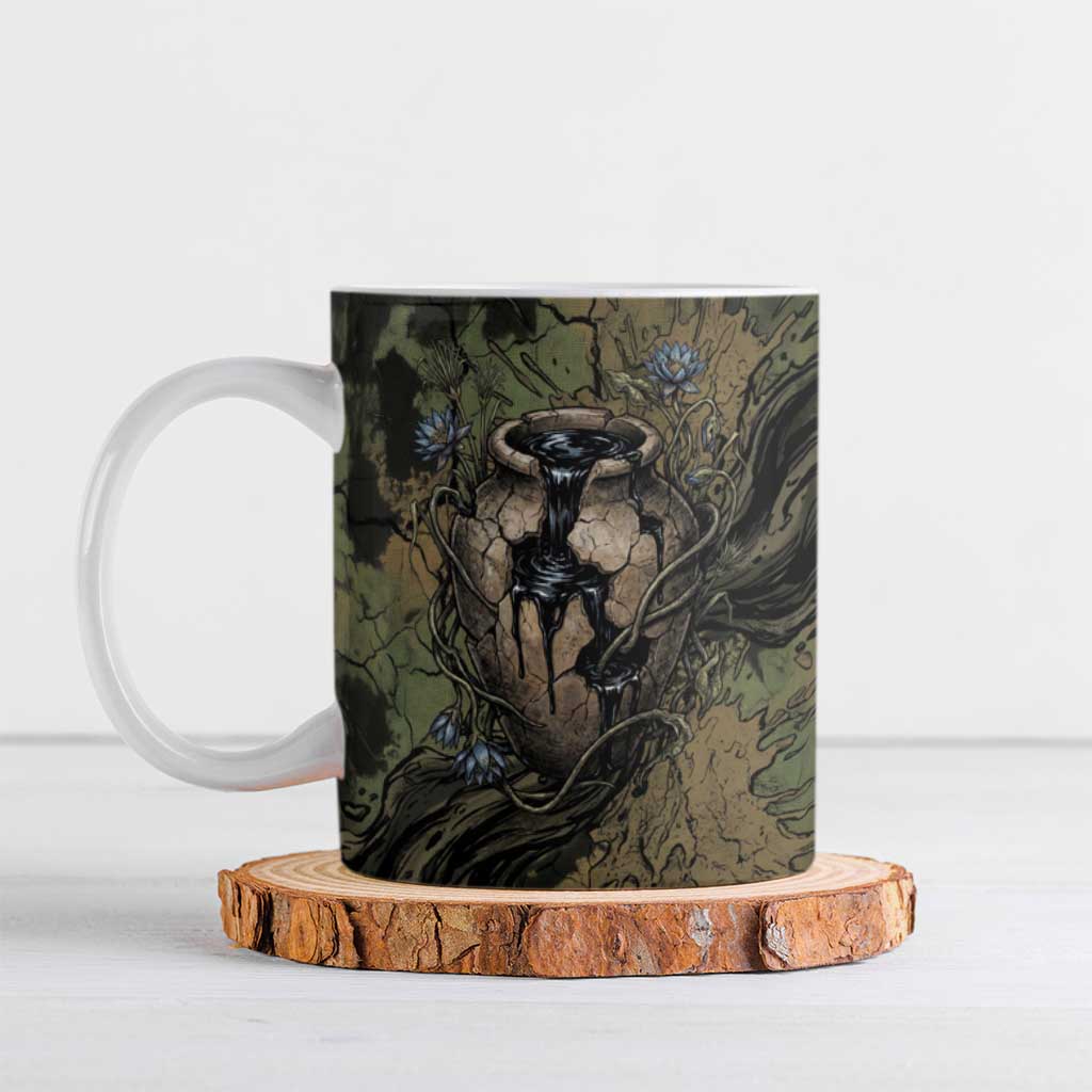 Hapi Egyptian Ceramic Mug Bringer of Kemet Nature Spirit Flowing Water and Earth Harmony