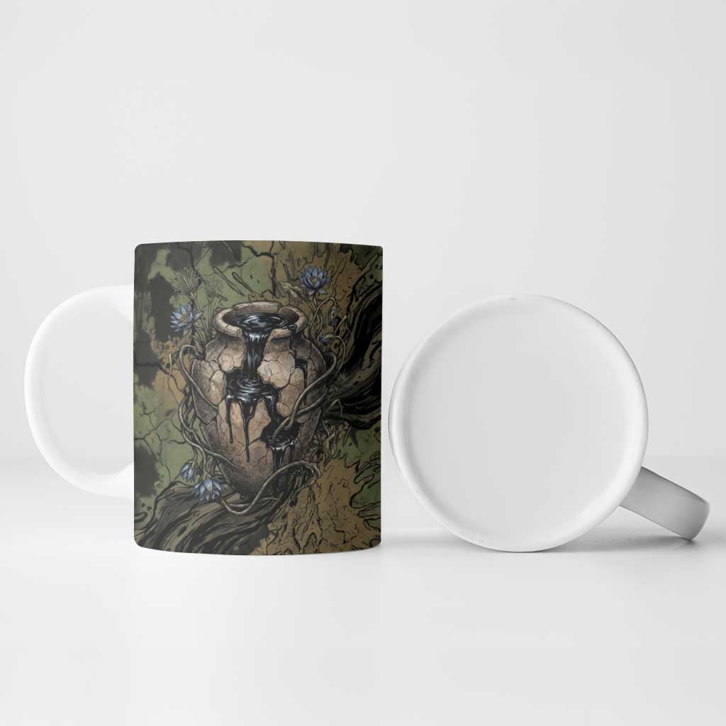 Hapi Egyptian Ceramic Mug Bringer of Kemet Nature Spirit Flowing Water and Earth Harmony