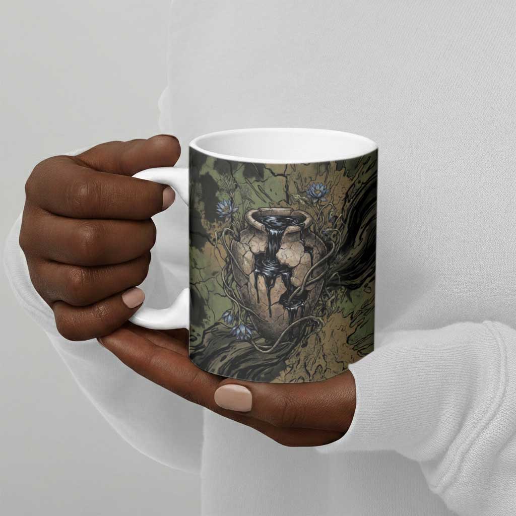 Hapi Egyptian Ceramic Mug Bringer of Kemet Nature Spirit Flowing Water and Earth Harmony
