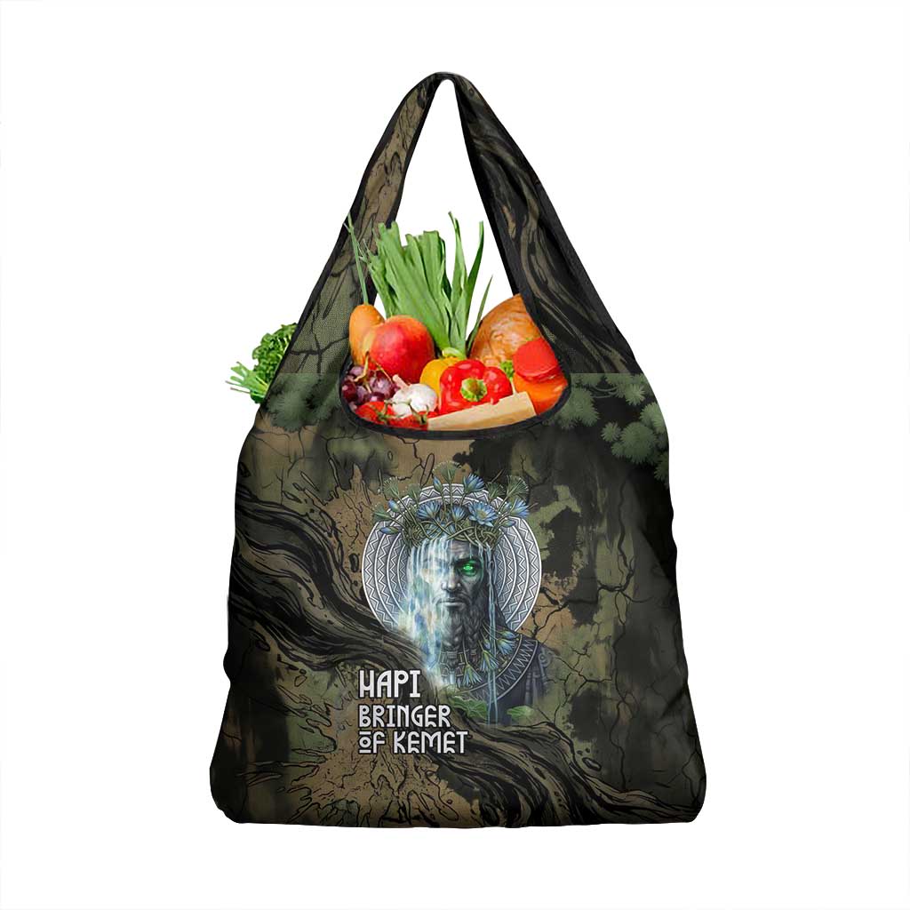 Hapi Egyptian Grocery Bag Bringer of Kemet Nature Spirit Flowing Water and Earth Harmony