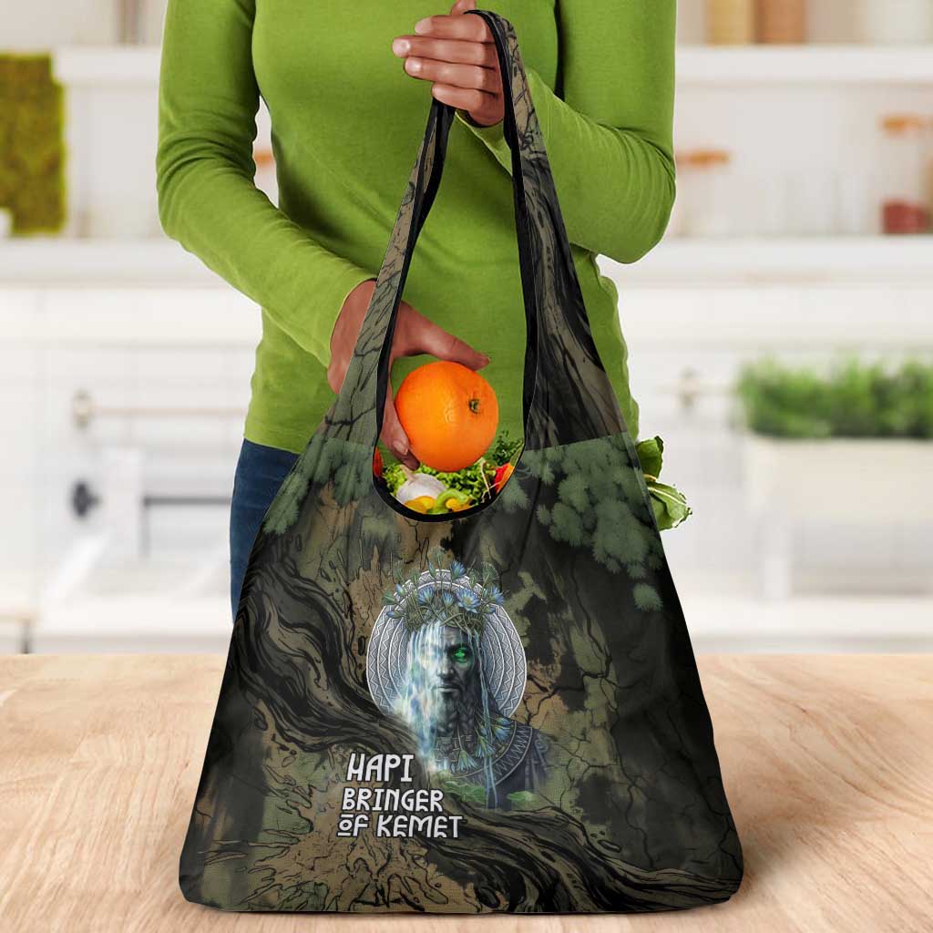 Hapi Egyptian Grocery Bag Bringer of Kemet Nature Spirit Flowing Water and Earth Harmony