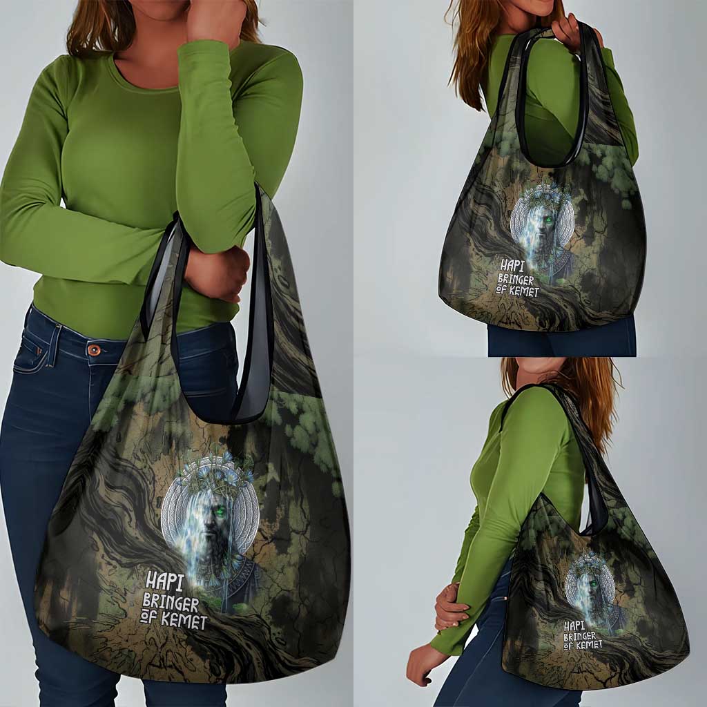 Hapi Egyptian Grocery Bag Bringer of Kemet Nature Spirit Flowing Water and Earth Harmony