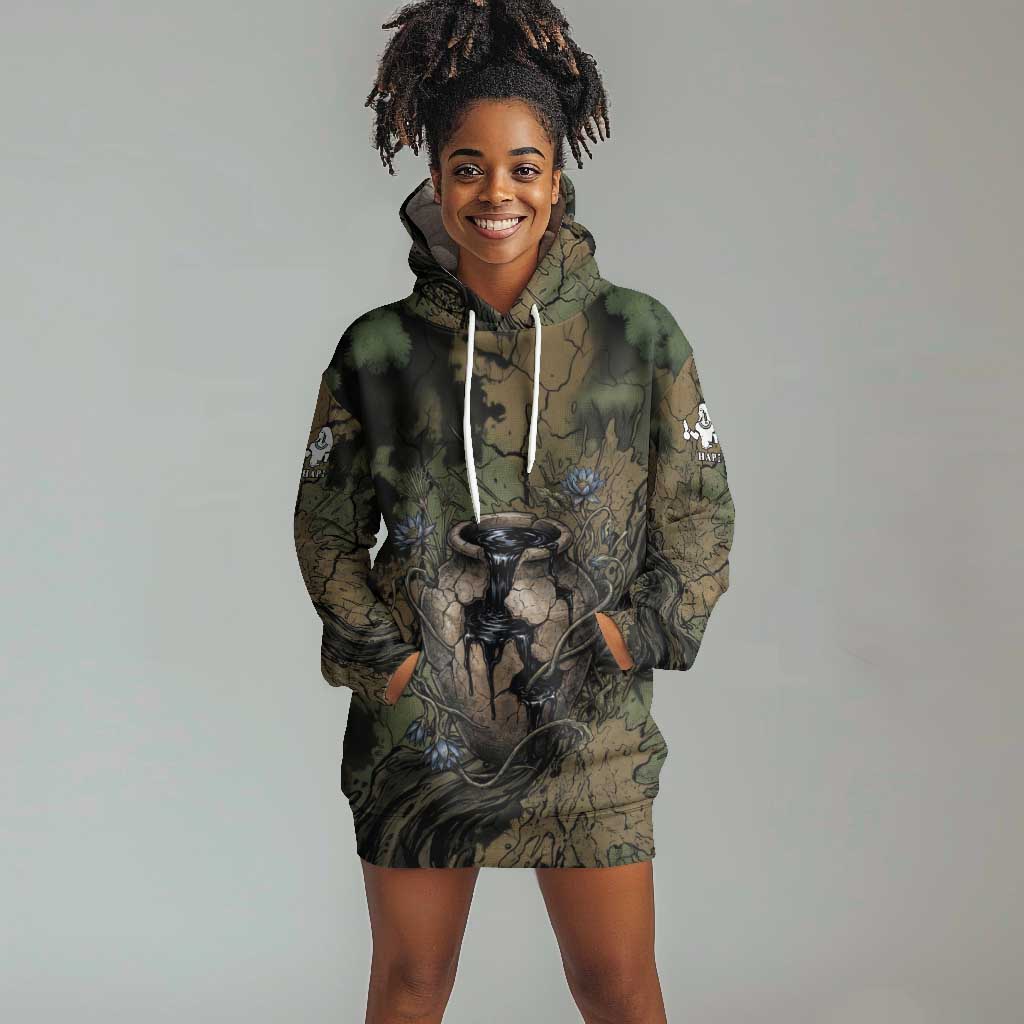 Hapi Egyptian Hoodie Dress Bringer of Kemet Nature Spirit Flowing Water and Earth Harmony