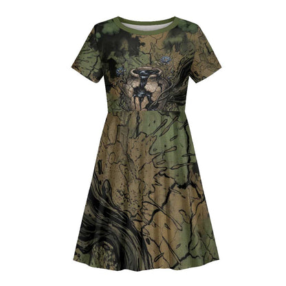 Hapi Egyptian Kid Short Sleeve Dress Bringer of Kemet Nature Spirit Flowing Water and Earth Harmony