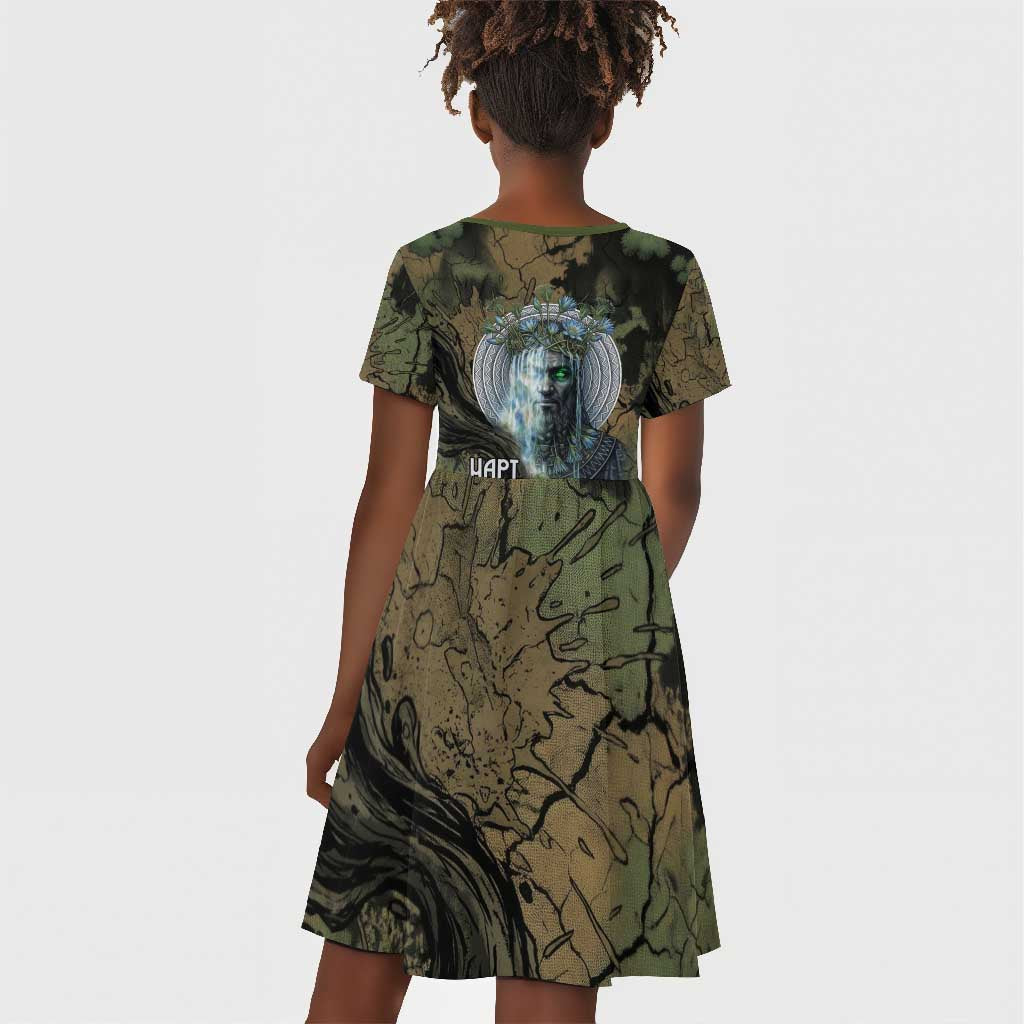 Hapi Egyptian Kid Short Sleeve Dress Bringer of Kemet Nature Spirit Flowing Water and Earth Harmony