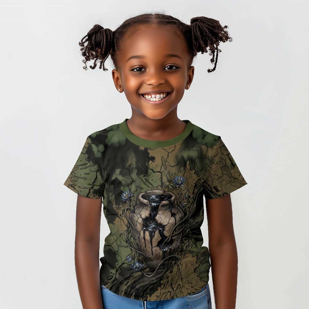Hapi Egyptian Kid T shirt Bringer of Kemet Nature Spirit Flowing Water and Earth Harmony