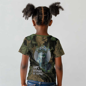 Hapi Egyptian Kid T shirt Bringer of Kemet Nature Spirit Flowing Water and Earth Harmony